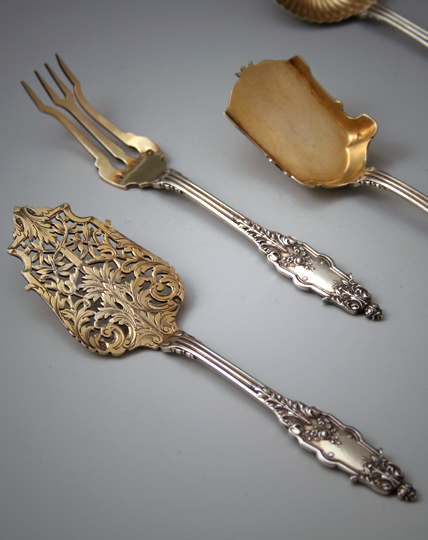 ピュイフォルカ「Emile Puiforcat サーバー4点セット」《アンティック