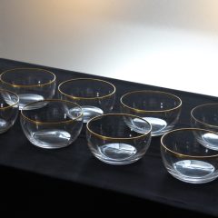 オールドバカラ「縁金彩 3.5寸鉢 8客組」《アンティックかとう》