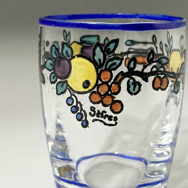 CRISTAL DE SEVRES「フルーツ文リキュールグラス」《アンティックかとう》