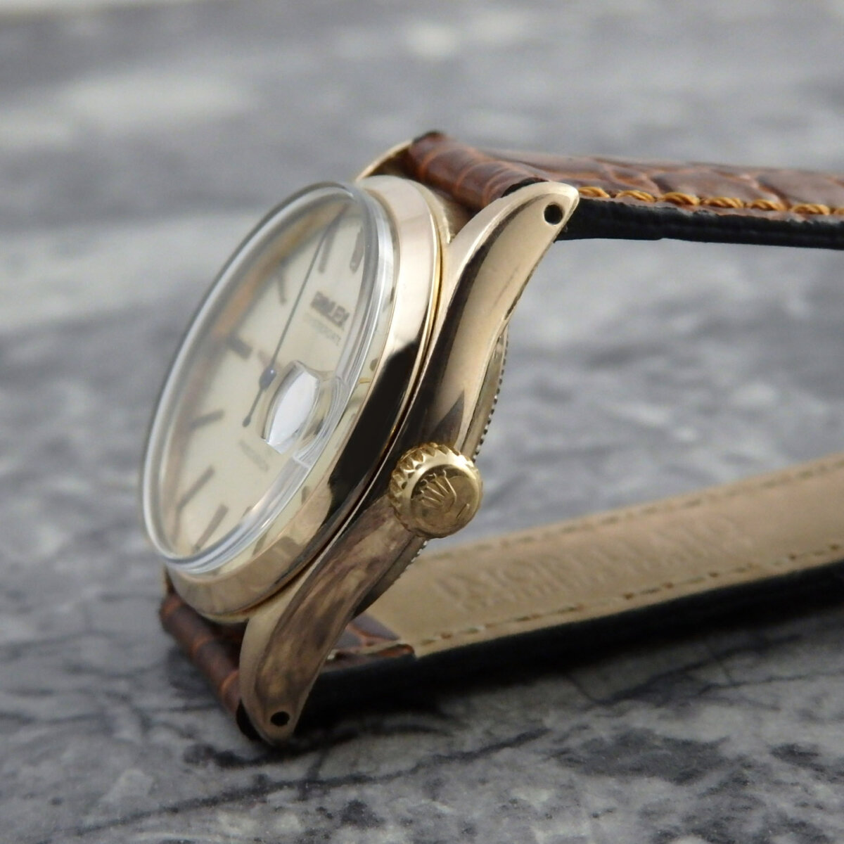 ロレックス オイスターデイト Ref.6466 希少 赤黒カレンダー 40