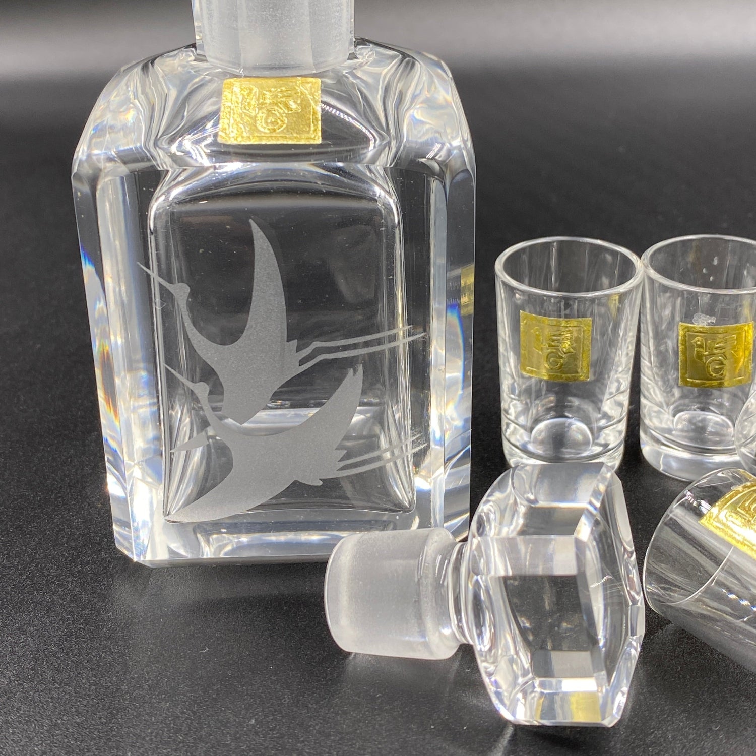 カガミクリスタル 創業50周年記念デキャンタ1点＆ショットグラス5点