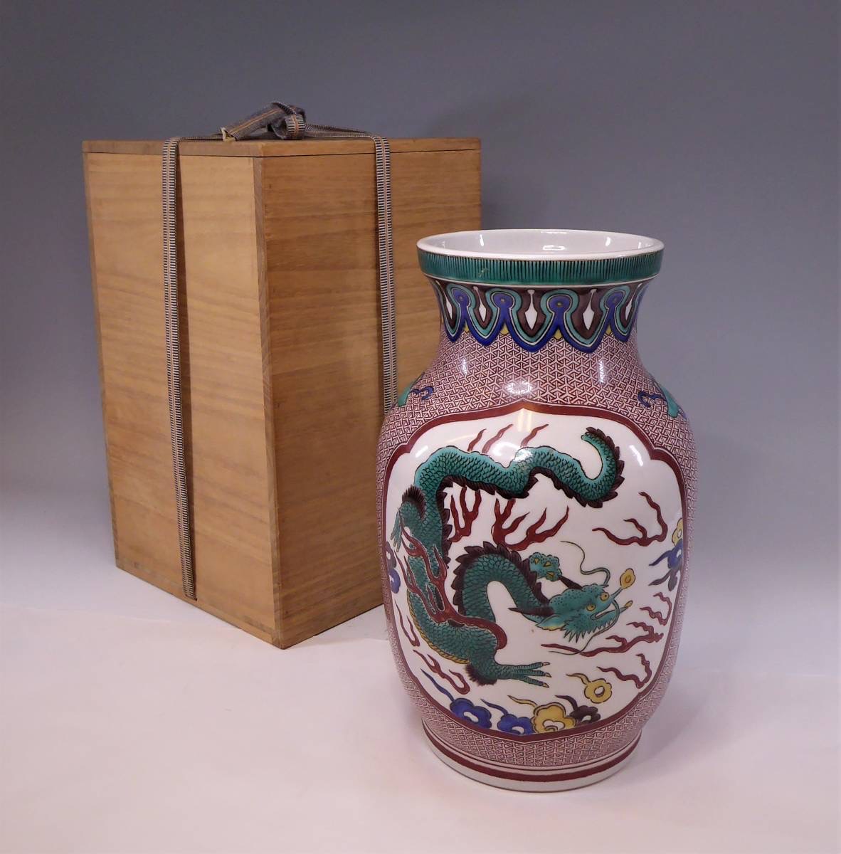 中国古玩 粉彩龍図鉢 幅約13㎝ 東Y8-0105☆2F