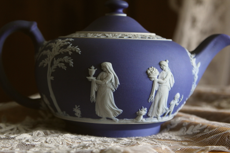 アンティークウエッジウッド wedgwood ジャスパー ティーポット