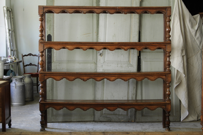アンティークシェルフ 飾り棚 フランス ドレッサー オーク 【Antiques