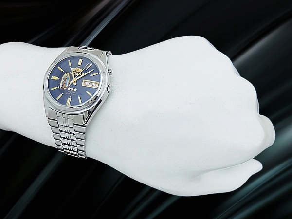 JA-3292| オリエント クリスタル 21石 EM4J-CO CA SS 三ツ星 ダーク