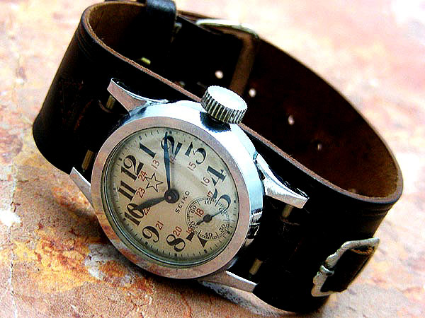 セイコー 精工舎 SEIKOSHA 日本陸軍将校用時計 星マーク 2重ケース