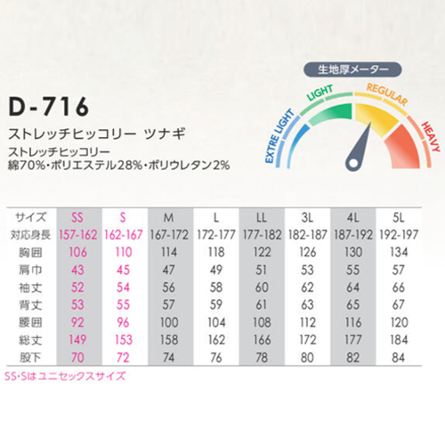 ストレッチヒッコリーツナギ D716 オールドアメリカン スマホポケット