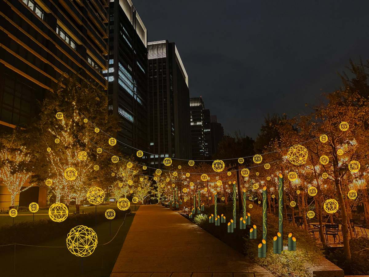 初夏の大手町を幻想的に彩る「Otemachi One竹あかり-灯りの蕾-」開催