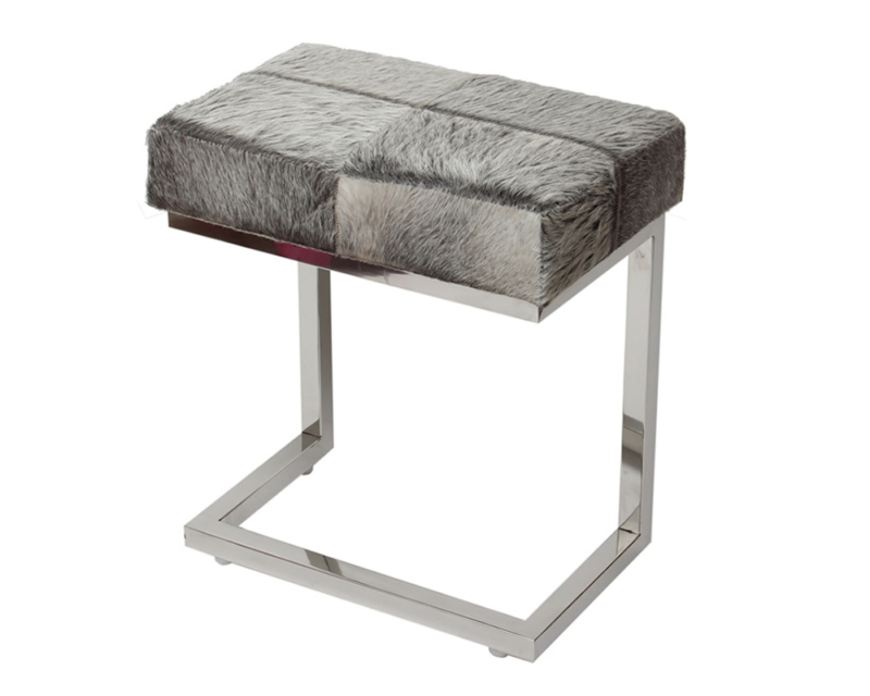 玄関スリムスツール/ リアルファーS 本毛皮｜広島の輸入家具『アサヒ