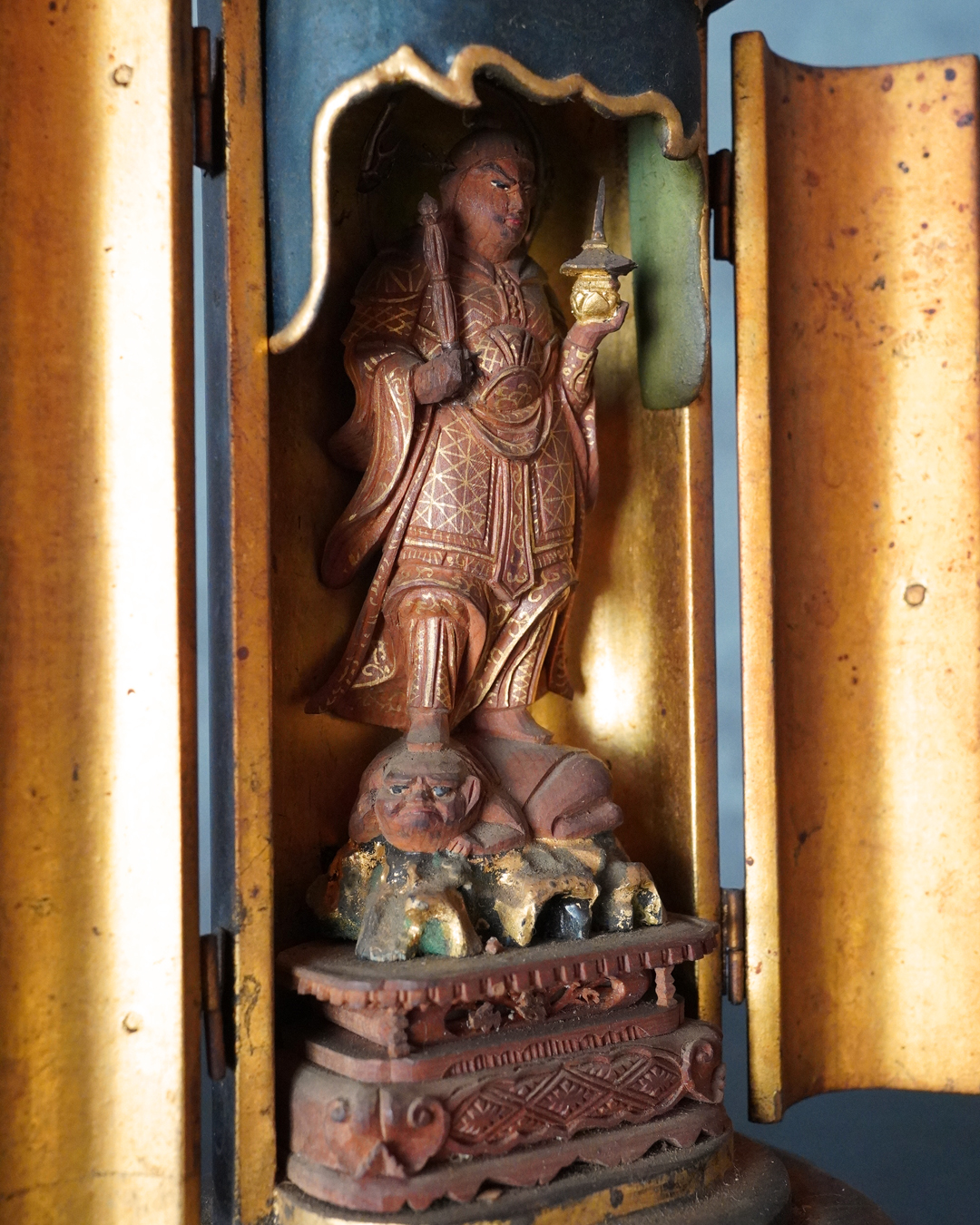 厨子入毘沙門天像 - 古美術 三坂堂 online shop