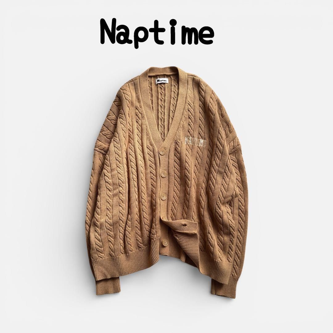Naptime ナップタイム ケーブルニットカーディガン 22FW ベージュ F