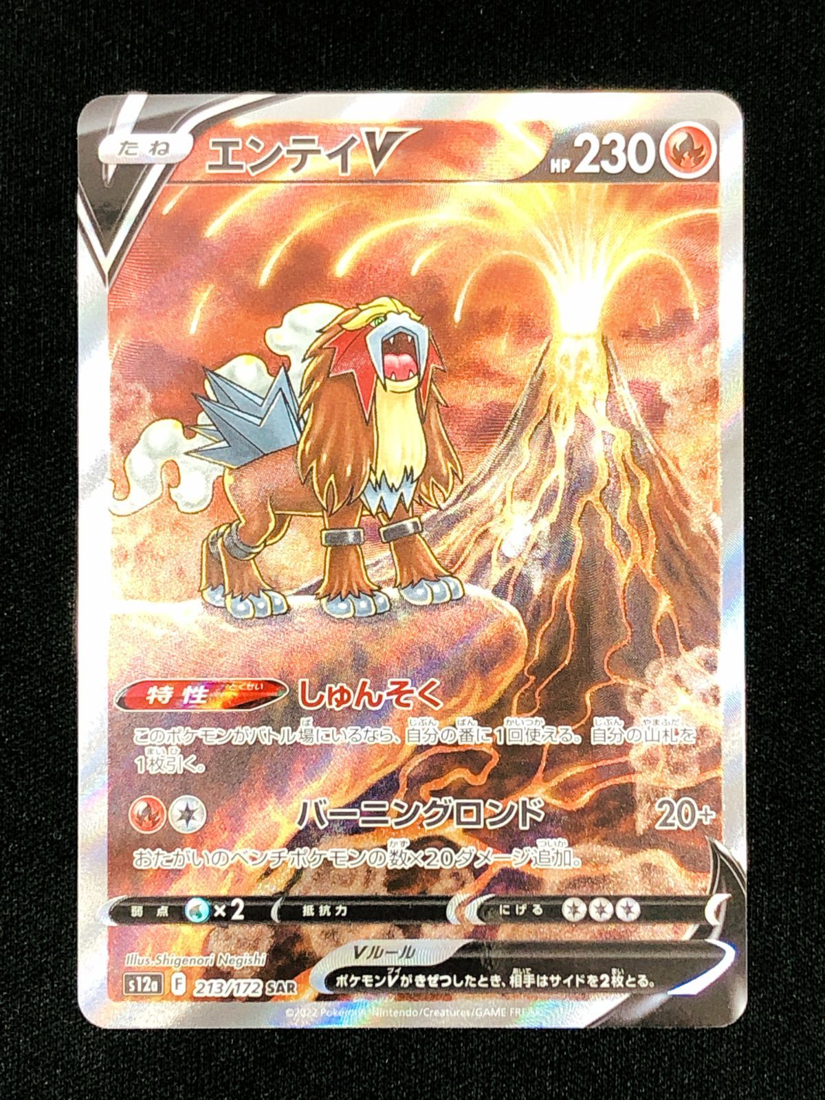 ポケモンカードゲーム ポケカ エンテイV SAR S12a-213 S12a ハイクラス