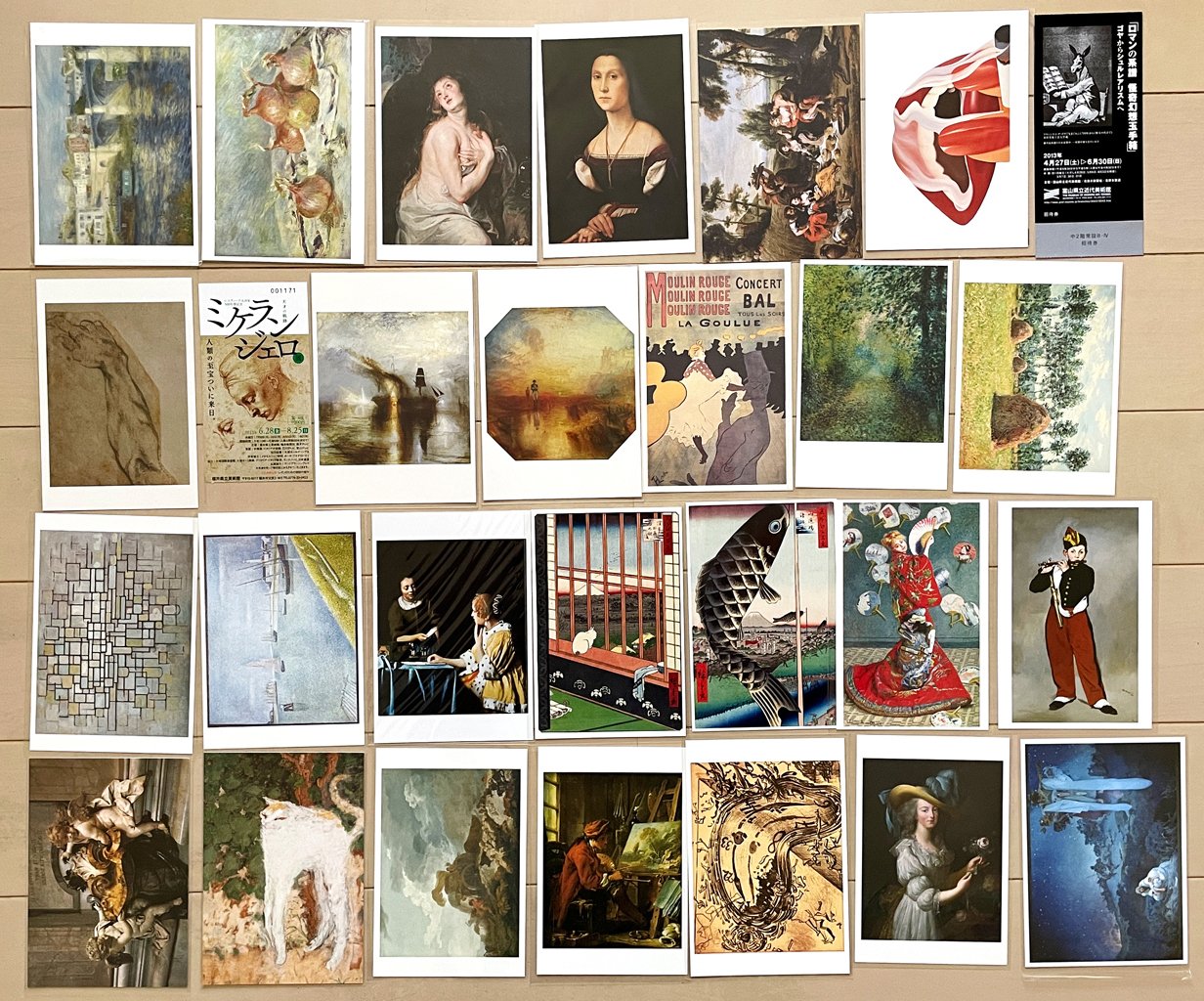 美術展のポストカードと思い出｜tomoca