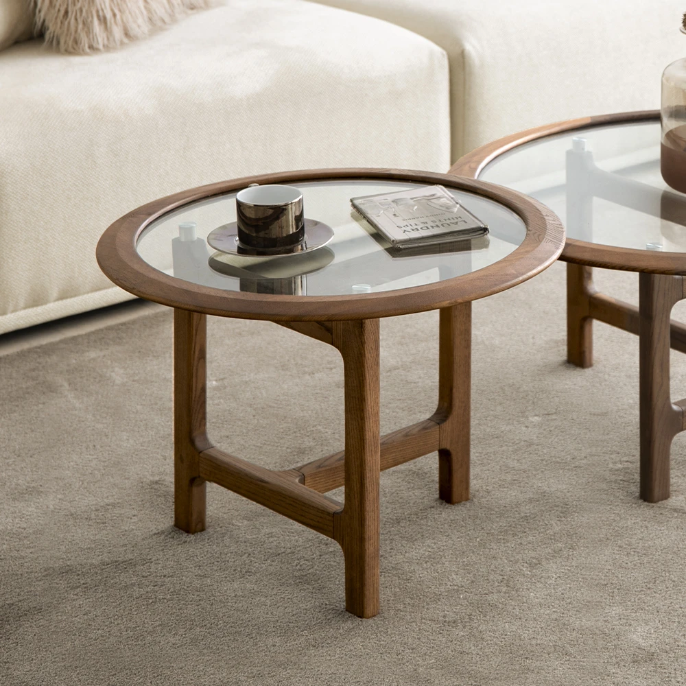 サイドテーブル 強化ガラス モダンなデザイン アウトレット 多目的