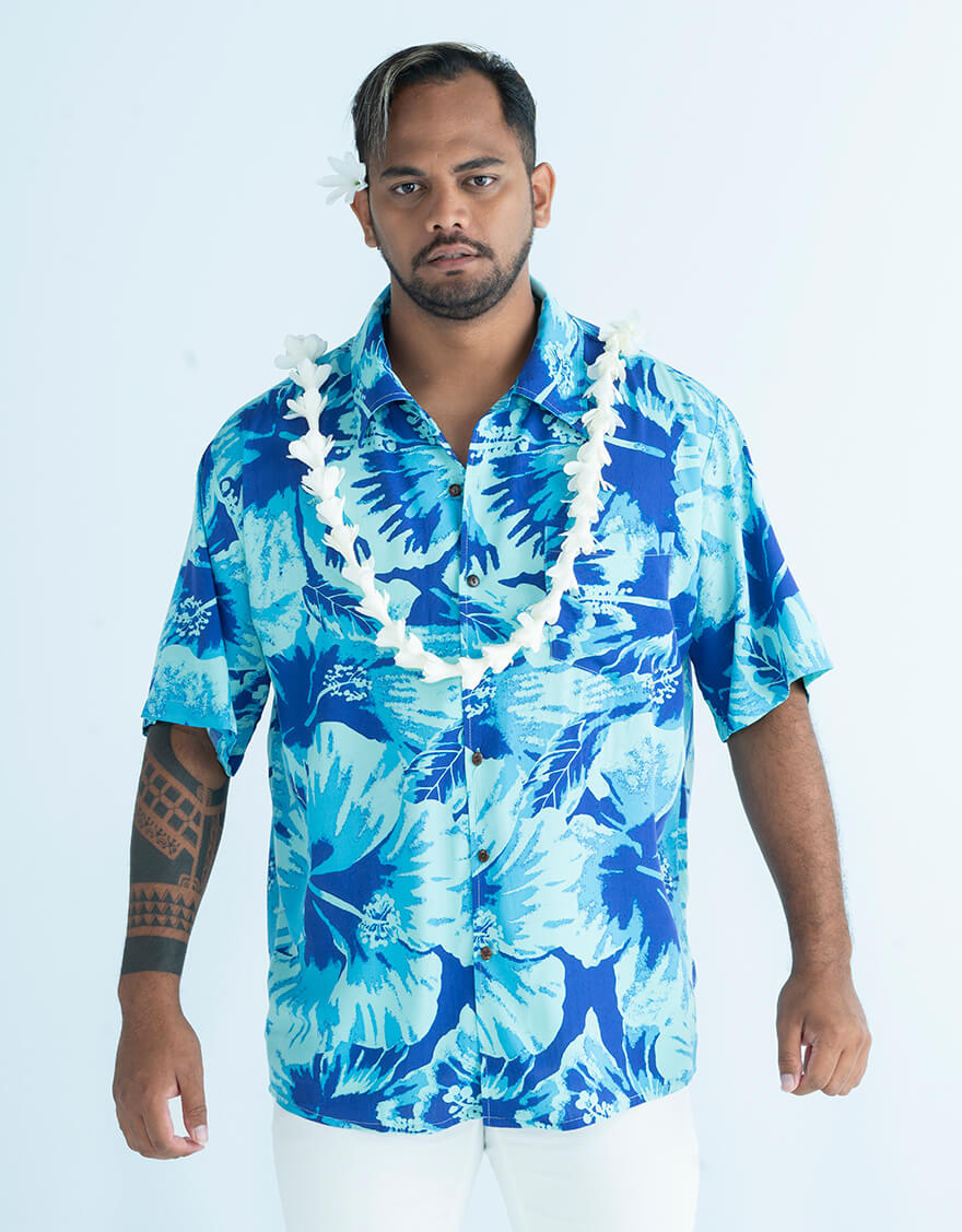 メンズアロハシャツ（アウテ）マリーン – 【公式】フラダンス衣装