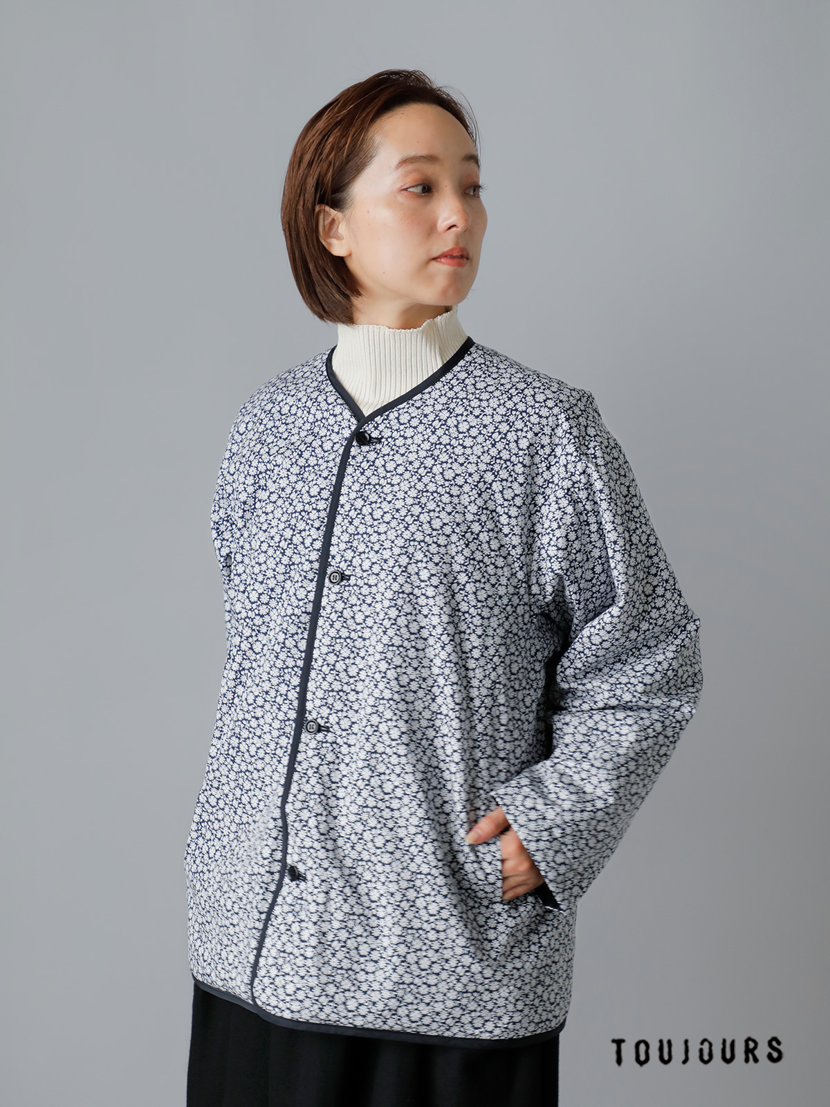 TOUJOURS トゥジュー ヴィンテージ フラワー プリント コットン