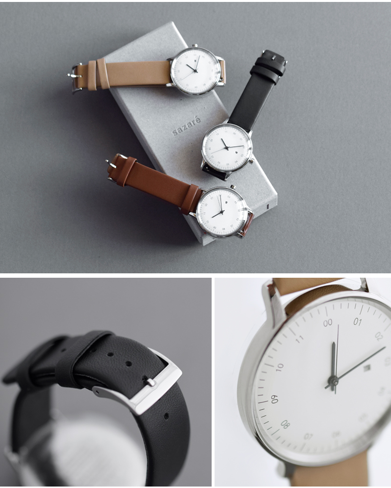 sazare サザレ SS シルバー ミラー フィニッシュ ホワイト ダイヤル