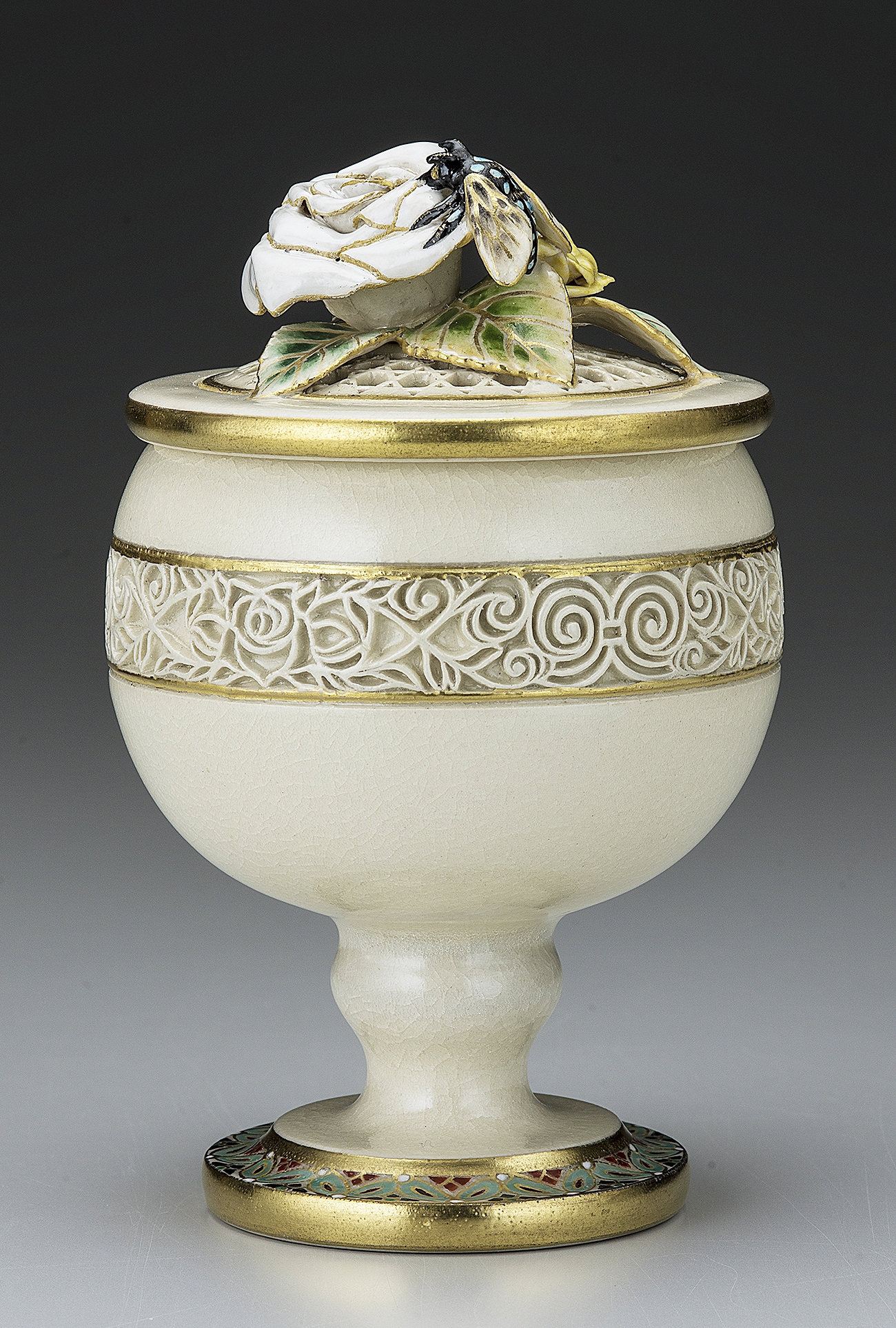 十五代 沈壽官『 薩摩香爐「ブルービー」』 | 陶芸作品（作家特選