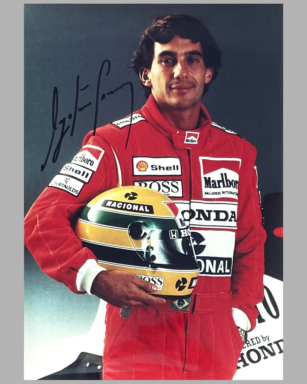 Ayrton Senna color press photo - l'art et l'automobile