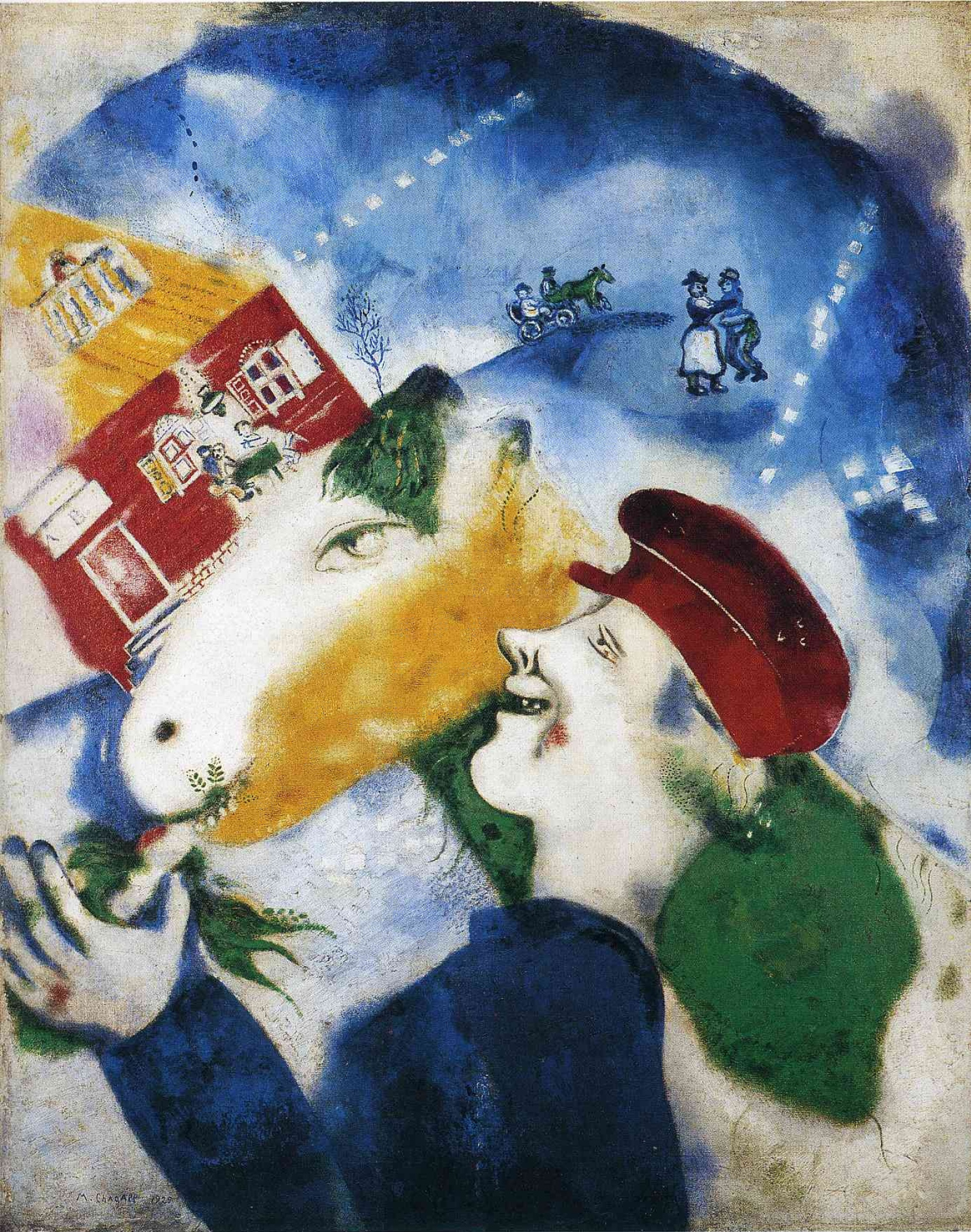 Marc Chagall La vie paysanne, 1925, 80×101 cm : Descriptif de l