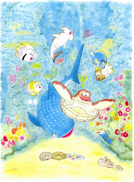 題名:「Rendez Vous」 パステル＆色鉛筆イラスト