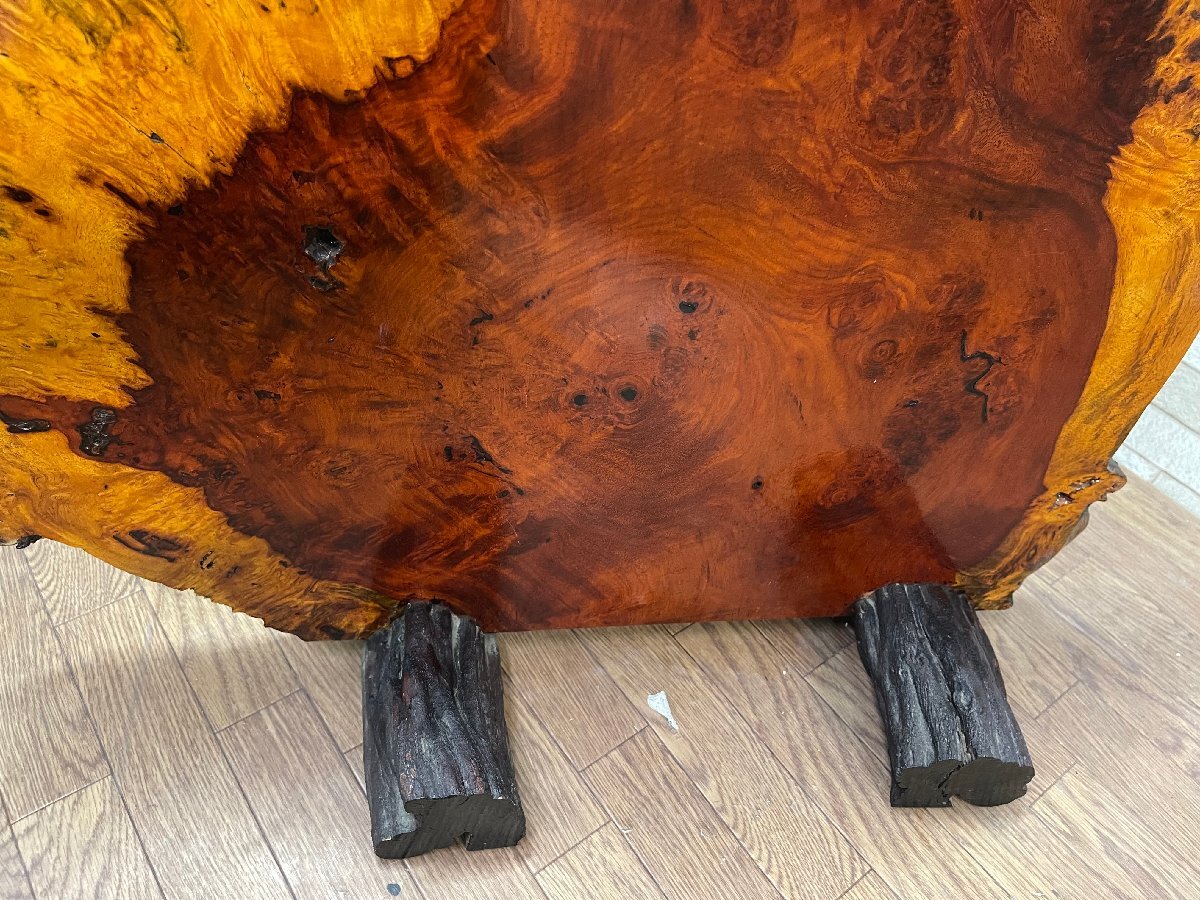 希少 花梨 瘤 コブ 瘤杢 玉杢 泡杢 輪切り 一枚板 天然木 衝立