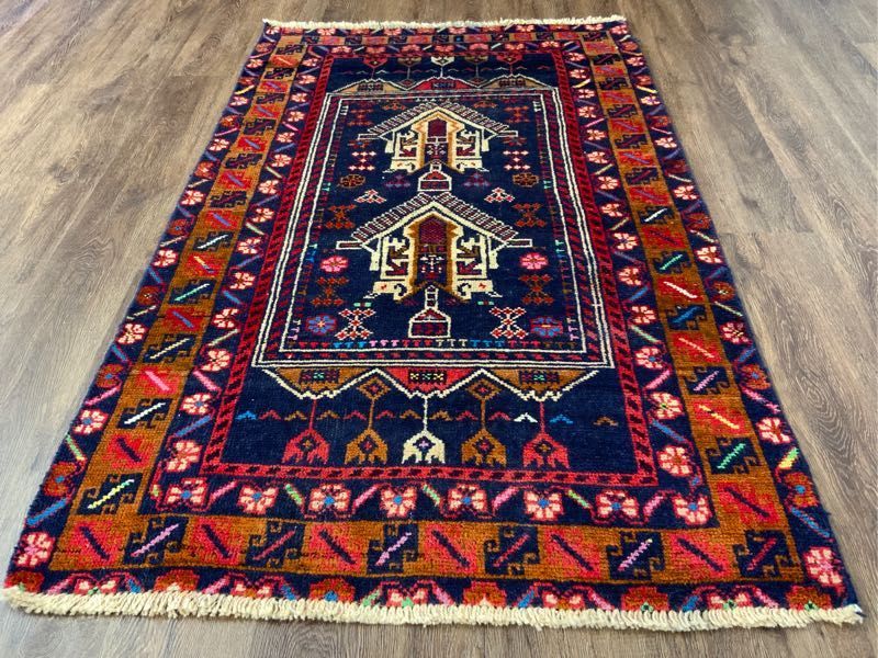 アフガニスタン・ヘラート・アドラスカン産 絨毯 ラグ 191×112cm