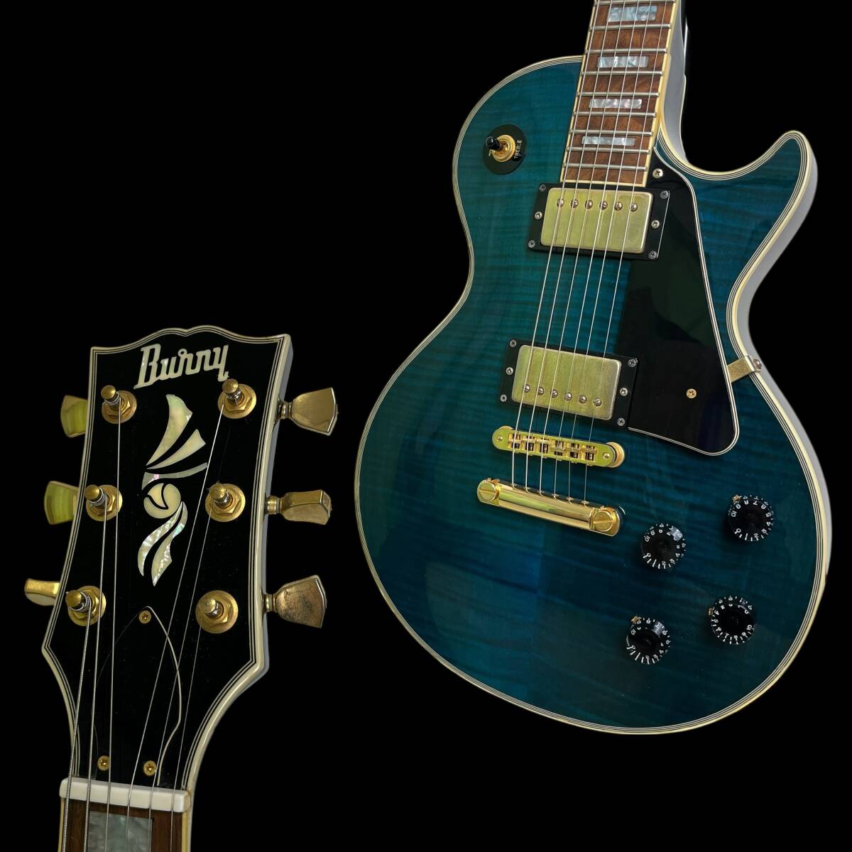 Yahoo!オークション -「burnyバーニーレスポールカスタム」(ギター