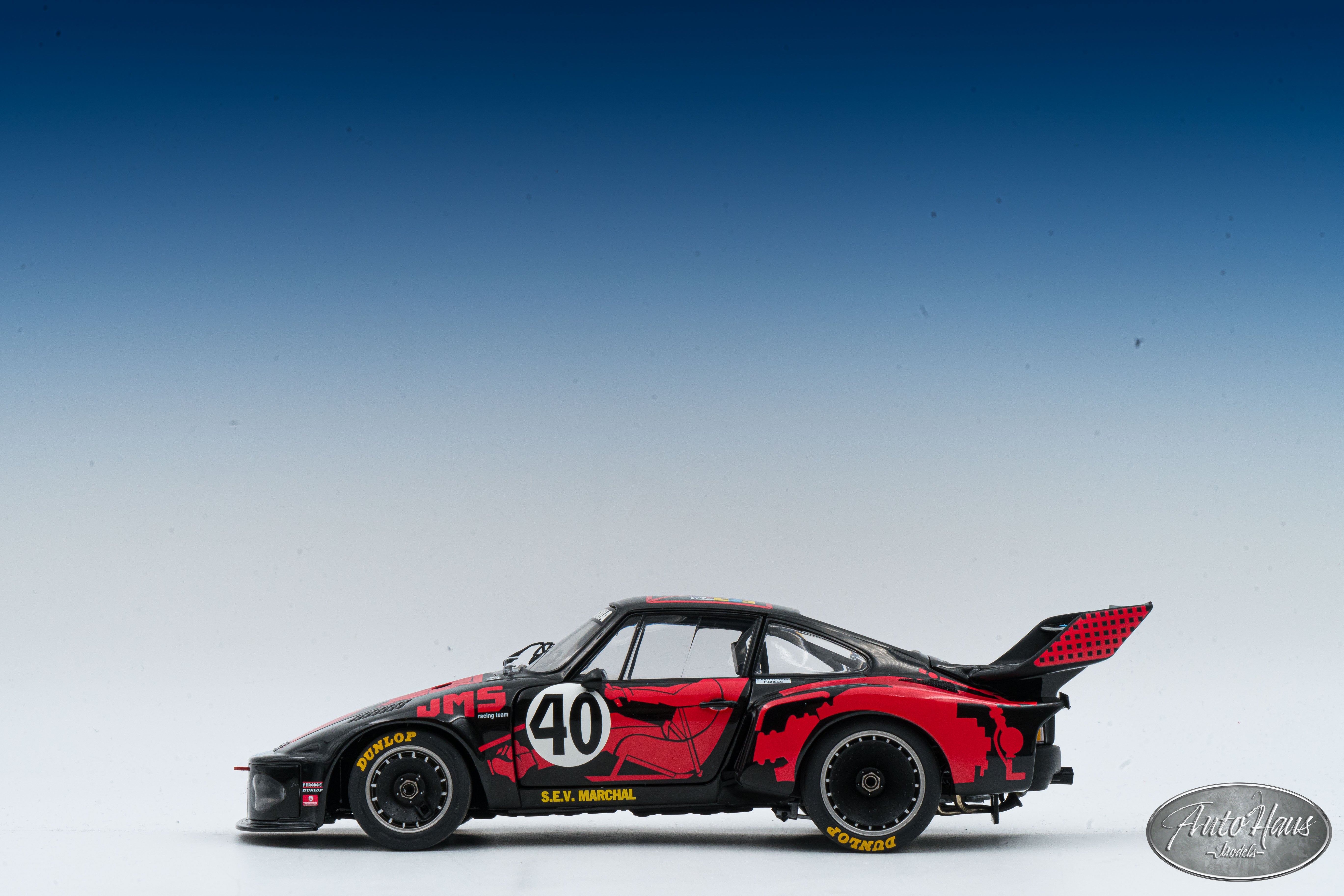 1/18 Exoto 1977 Porsche 935 le Mans #40 Black – AutoHaus Models