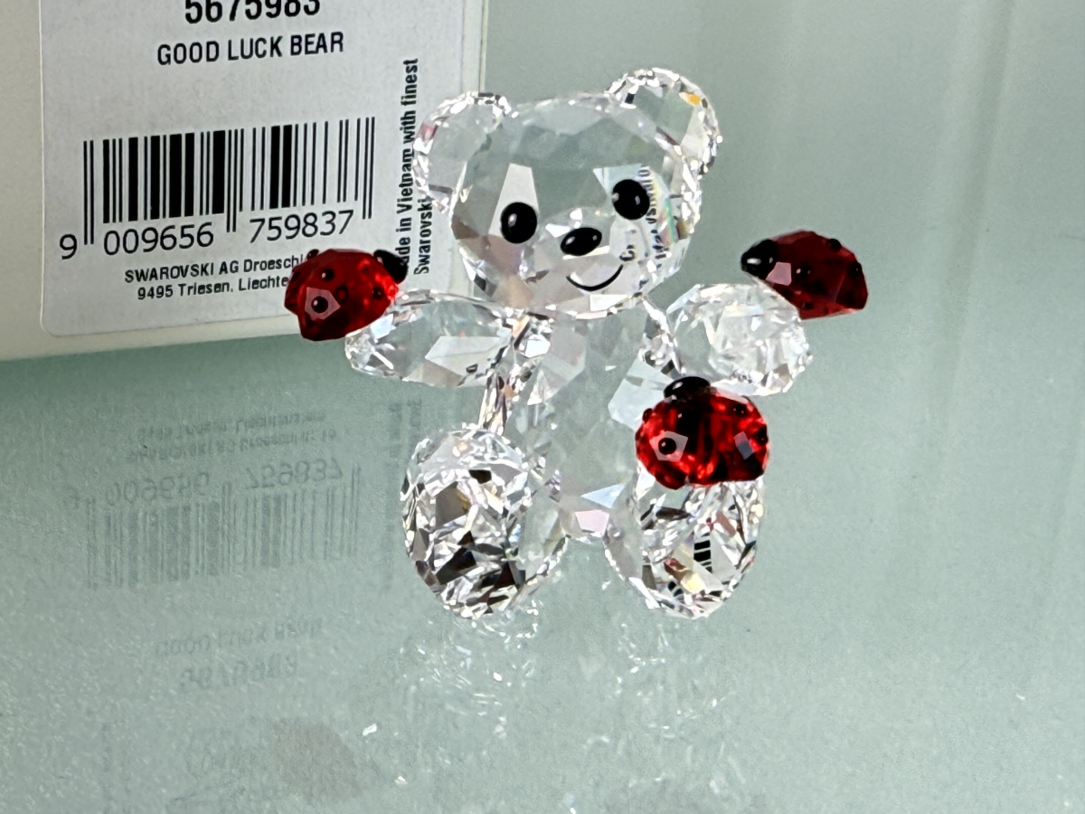 Swarovski Figurine 5675938 Kris Bear Good Luck Ladybug 3.8cm