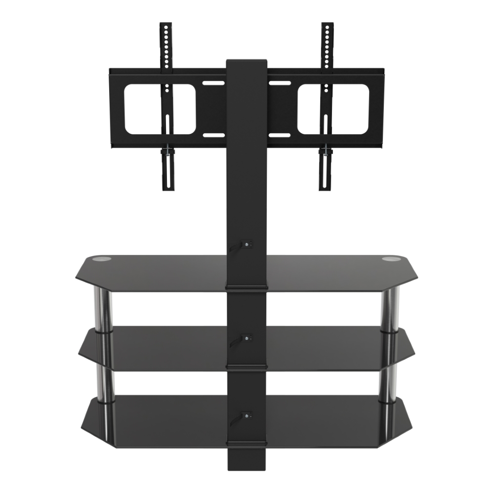 SDCL900-A: Classic 35.4in Glass Corner TV Stand with Mount (Black