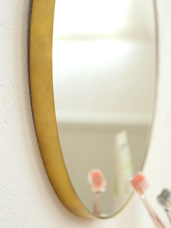 Brass round mirror 320