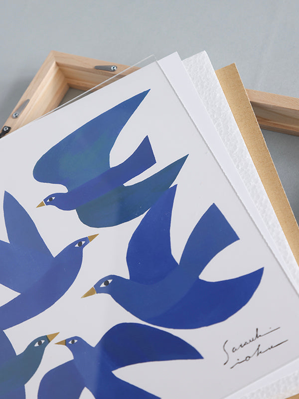 アートフレーム L ナチュラル イオクサツキ 青い鳥 | AXCIS ONLINE