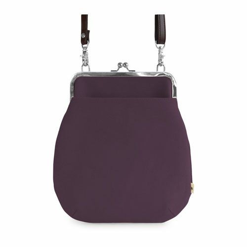 在庫商品】ポケット付きがま口フラットショルダーバッグ【帆布 在庫