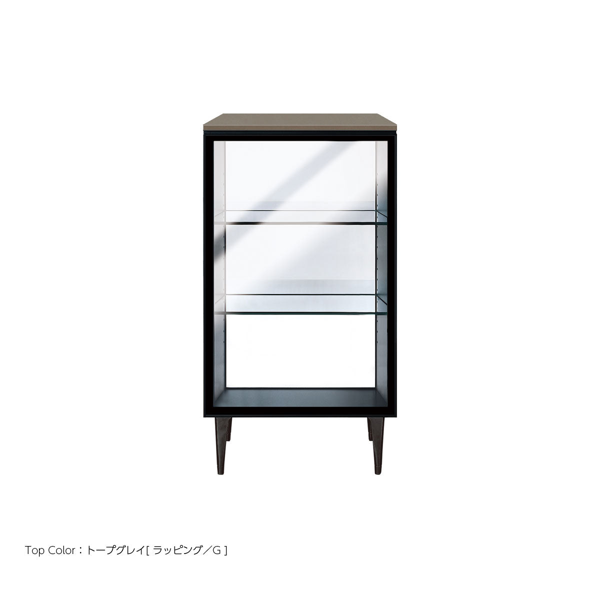 綾野製作所 ゼノノワール 幅50cm サイドボード ガラス扉 ラッピング天