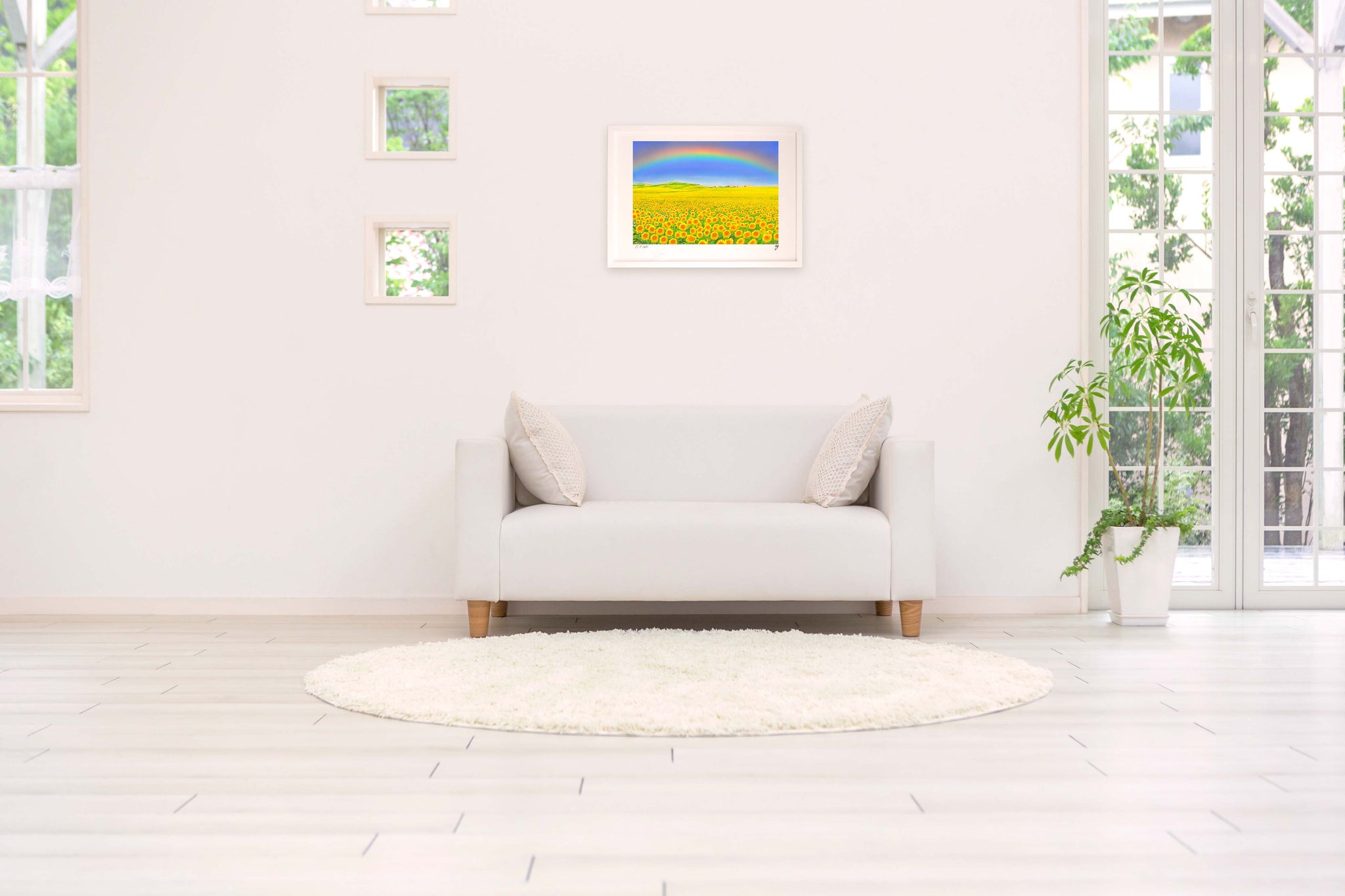 版画 絵画 ひまわりの丘1 スペイン・アンダルシア 風水画 風景画