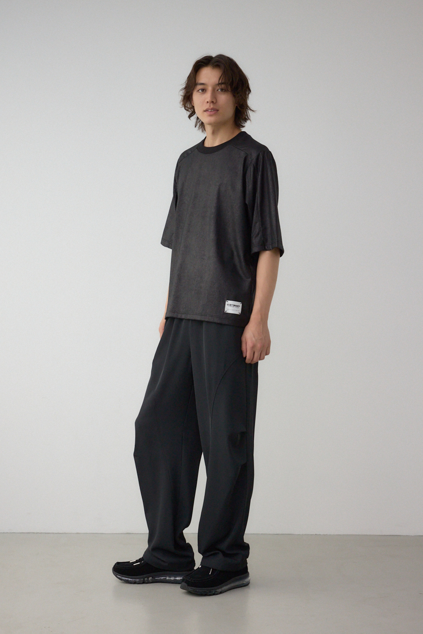 レザーライク半袖Tシャツ｜MEN｜251IAB80-1621｜AZUL BY MOUSSY