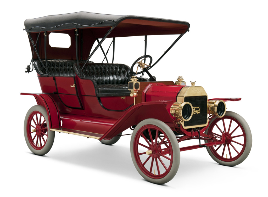 フォード T型フォード (モデルT 1908-1927)：マスプロによる大量生産が