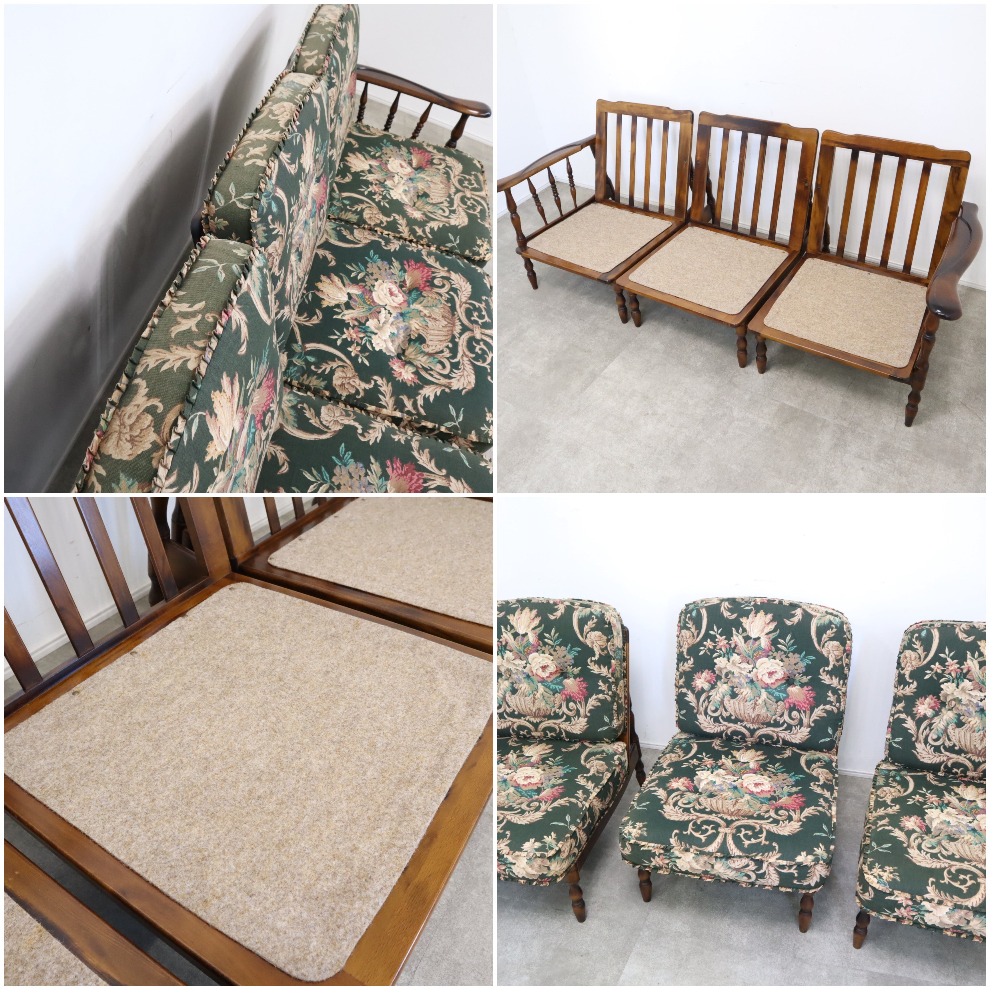 オールドカリモクのヴィンテージ3人掛けソファ – バナルオンライン