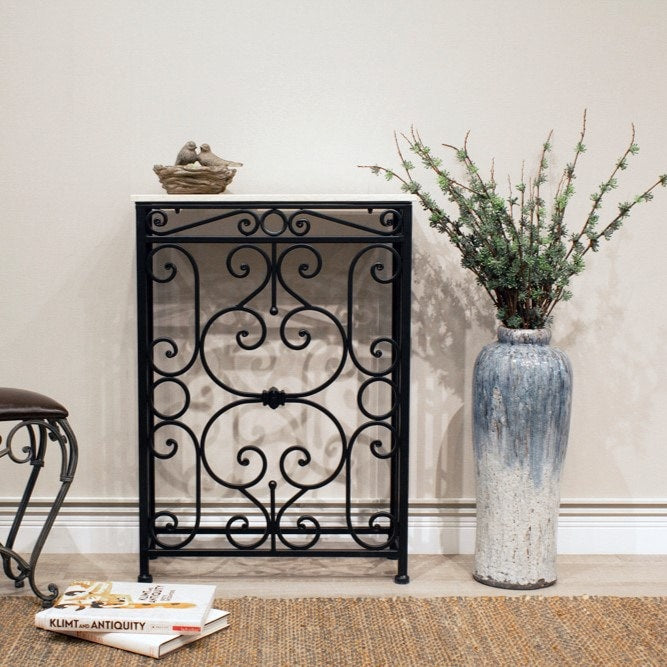 コンソールテーブル 天板大理石 W62cm ロートアイアン | ホーム