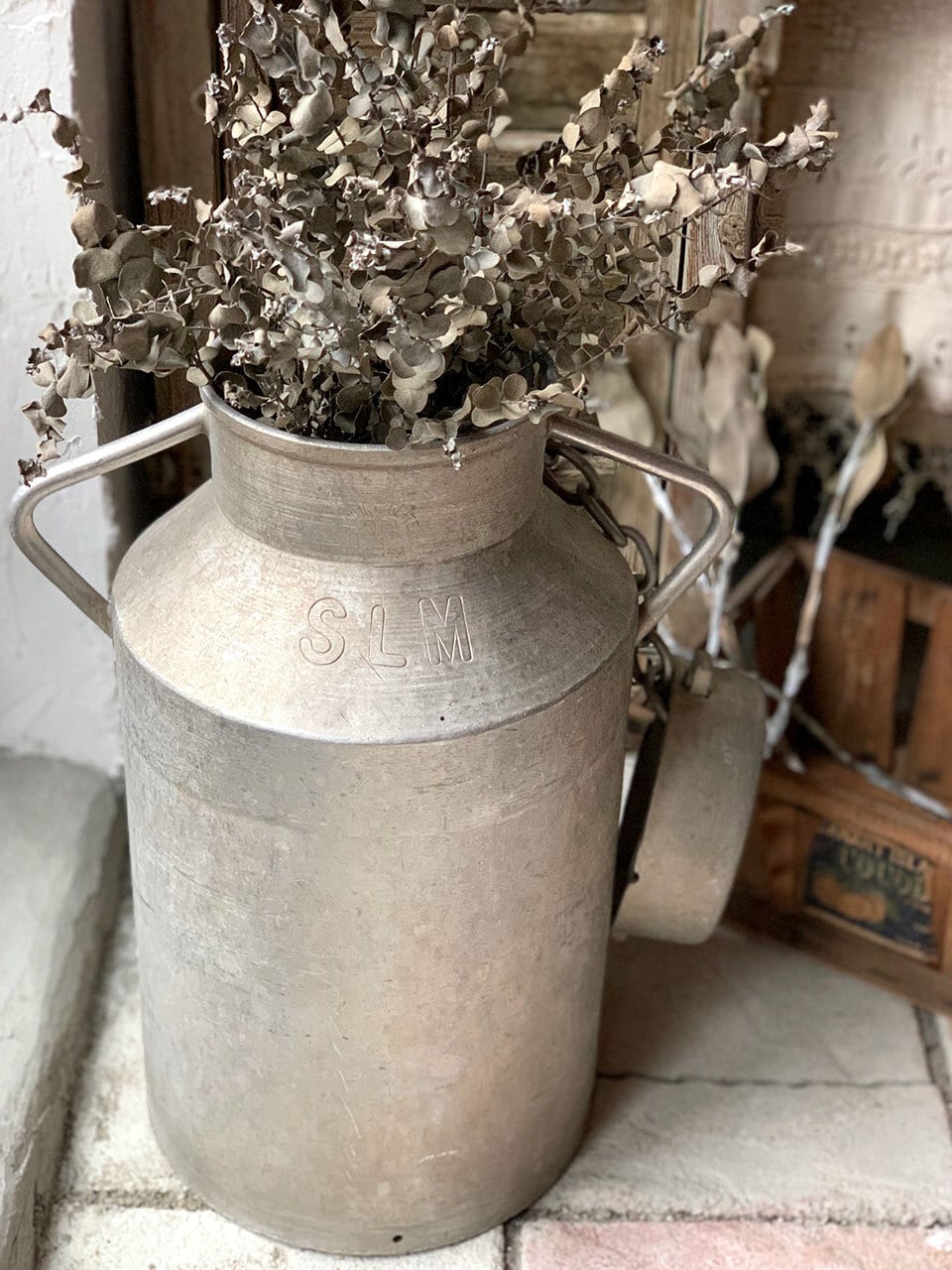 アルミ製 ミルク缶 蓋付き | Brocante de La Cocotte （フランス