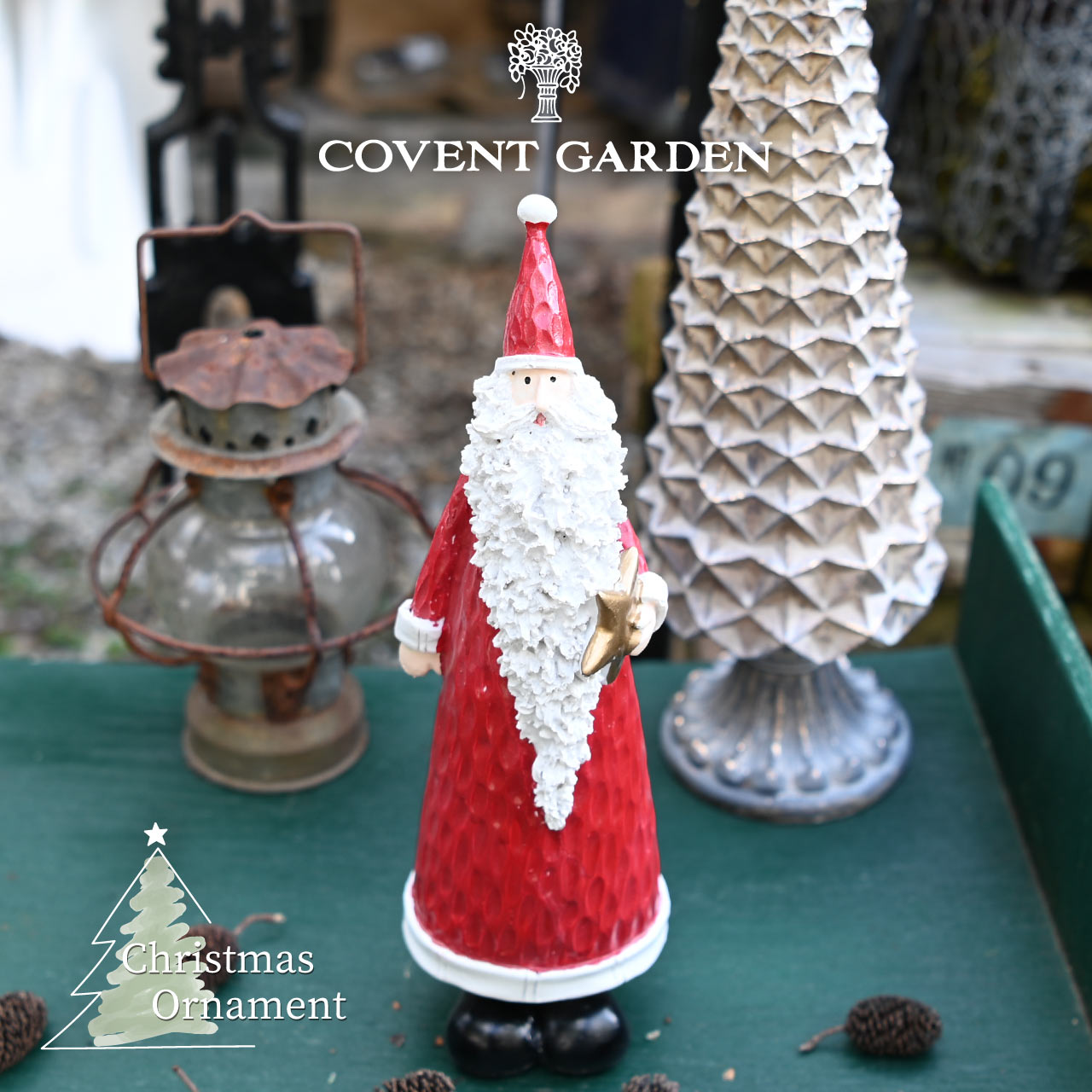 クリスマス オーナメント ロンビアウド サンタ サンタクロース 高さ