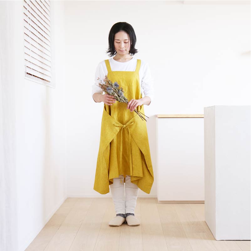 リネンエプロン] 3WAYエプロン / リネン100％ | ボー・デコール