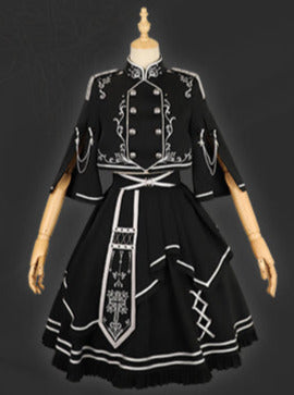 軍服】ダークブランブルバトルアーミーローケープジャケットスカート