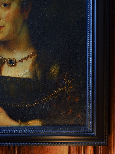 ヨーロピアンアンティーク 西洋絵画 貴婦人の肖像 バロック様式