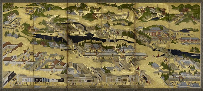 洛中洛外図屏風 右隻 | 佛教大学図書館デジタルコレクション