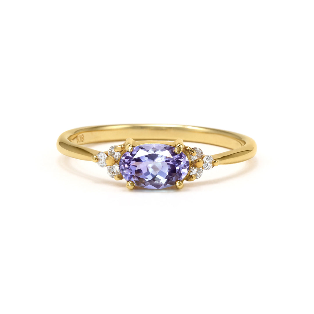 ビズー公式】タンザナイト(ラベンダーカラー) ダイヤモンドK18(18金