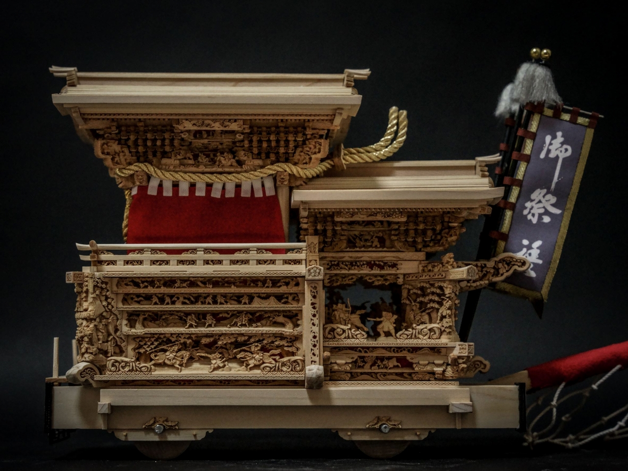 沼町先代地車1/20モデル - ミニだんじり製作 織広堂