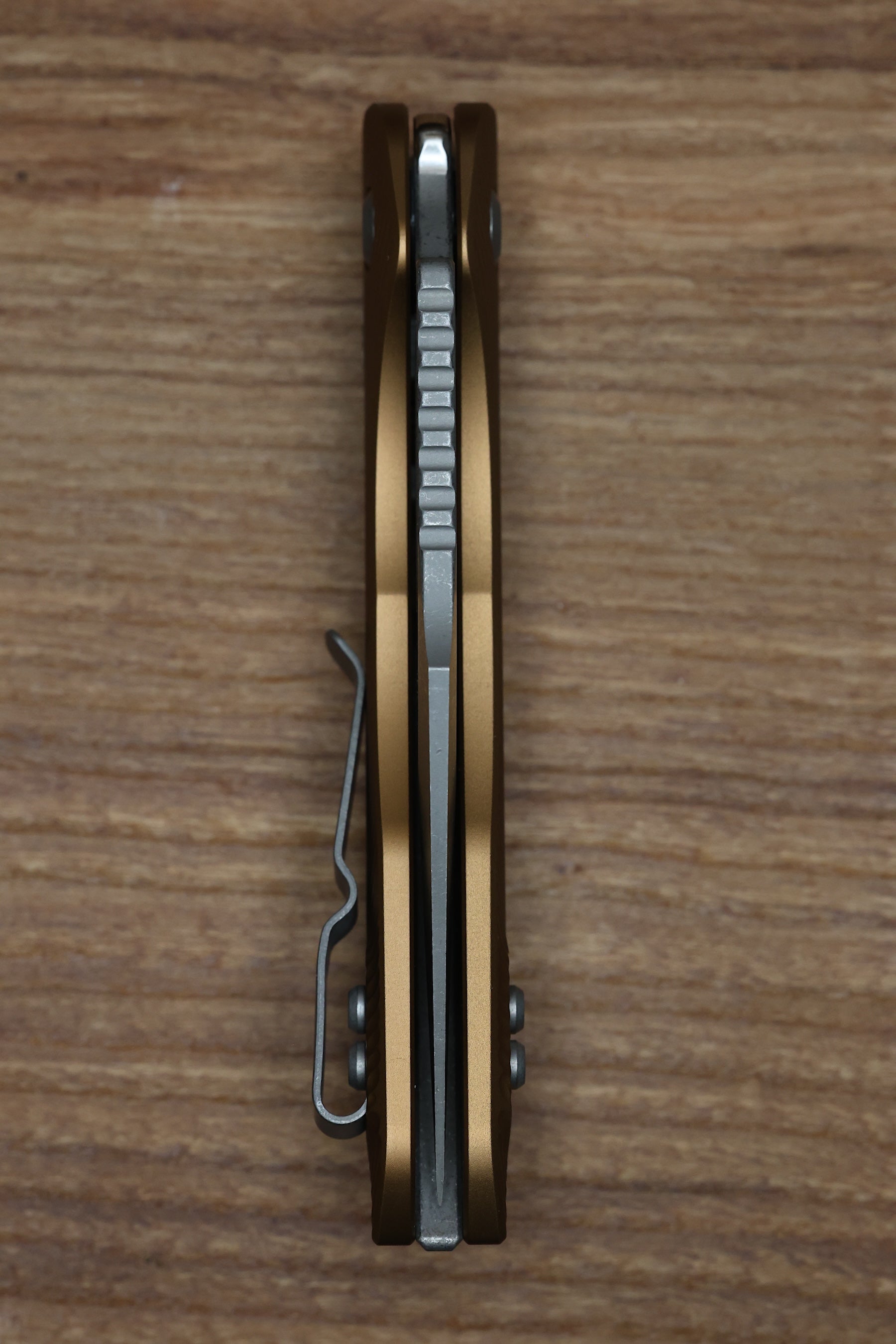 MICROTECH KNIVES MANUAL STITCH RAM LOK FLUTED TAN ALUMINUM