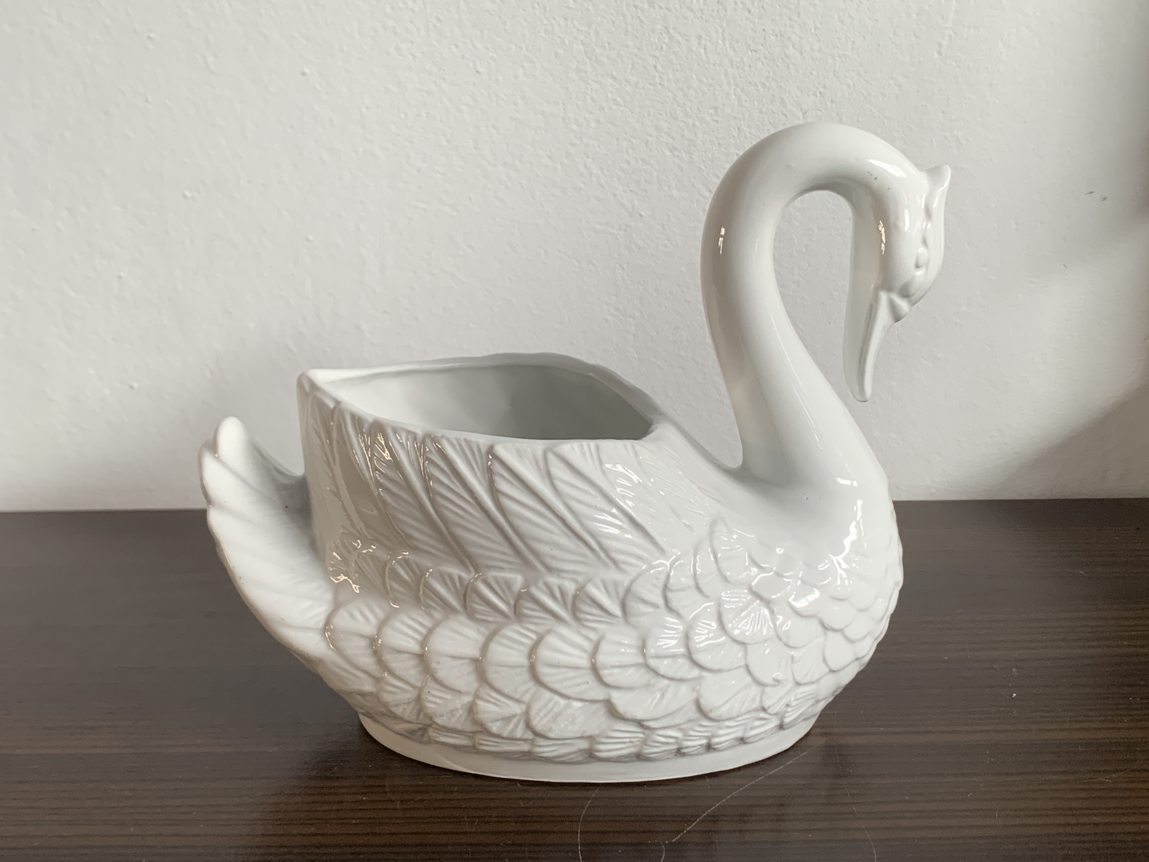 フランス 70s 白鳥 スワン プランター 置物 陶器 アンティーク ②
